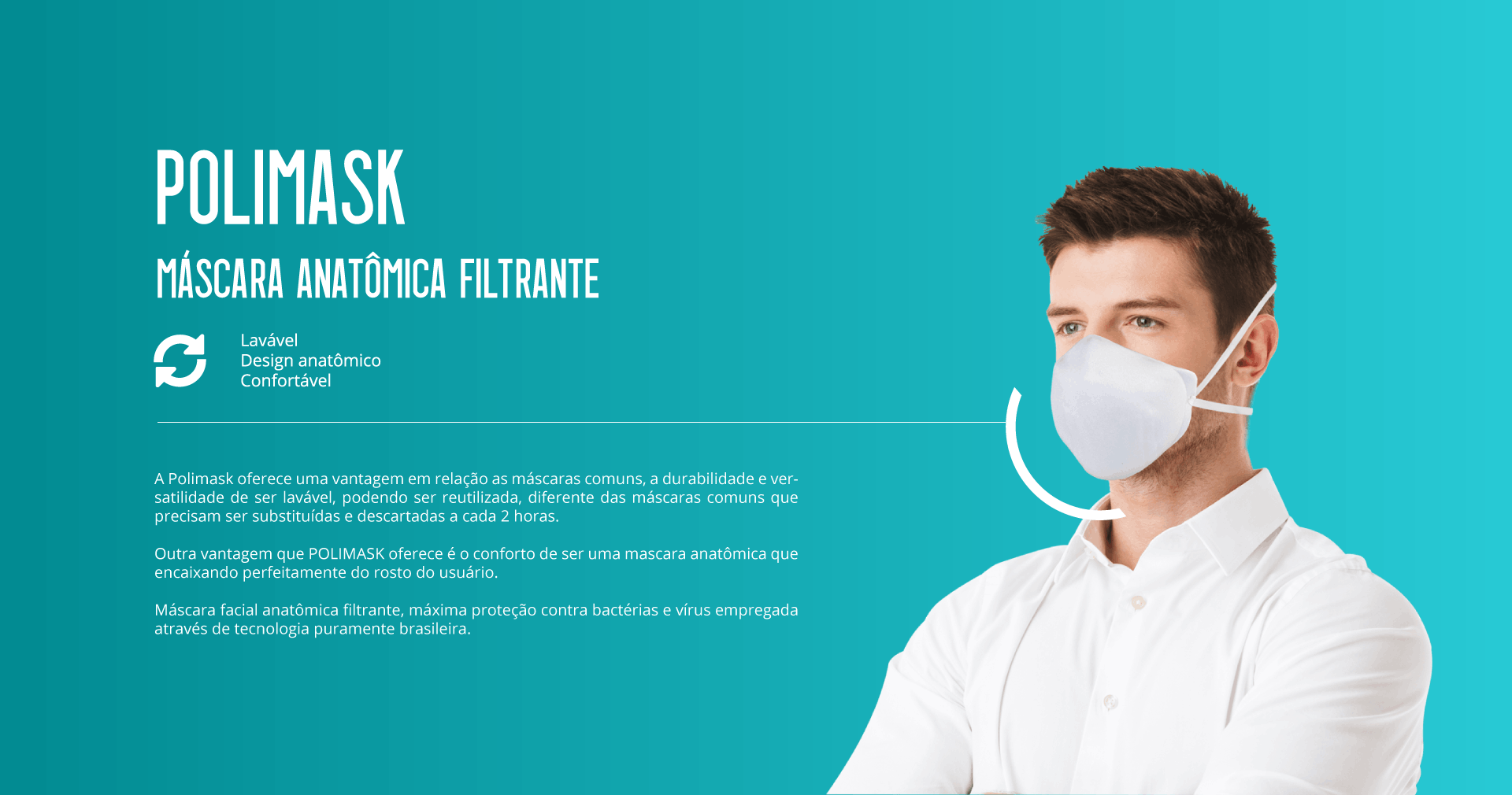 polimask máscara lavável covid19